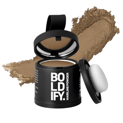 BOLDIFY Hairline Powder LARGE 10g  Root Touch Up Hair Color for Gray Coverage  Bald Spot Concealing Hair Powder for Women  Men  24Hour StainProof  Dark Blonde